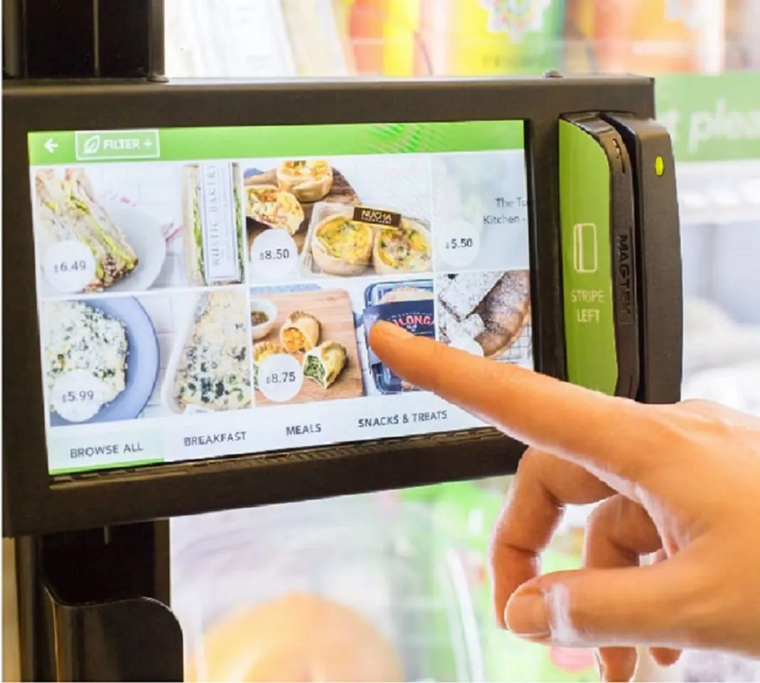 someone choosing food from a menu