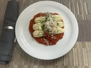 ricotta manicotti with marinara sauce